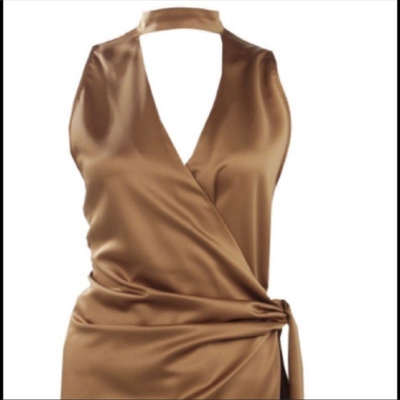 Boohoo Satin Choker Tie Dress Sz US8/UK12 NWT - Picture 6 of 6